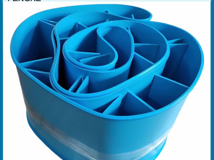 Blue PU Cleats Coating Non-fabric PU Conveyor Belts
