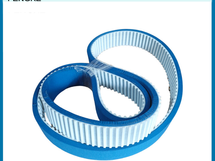 Edge Fold Blue Fabric Sponge Coating PU Timing Belts